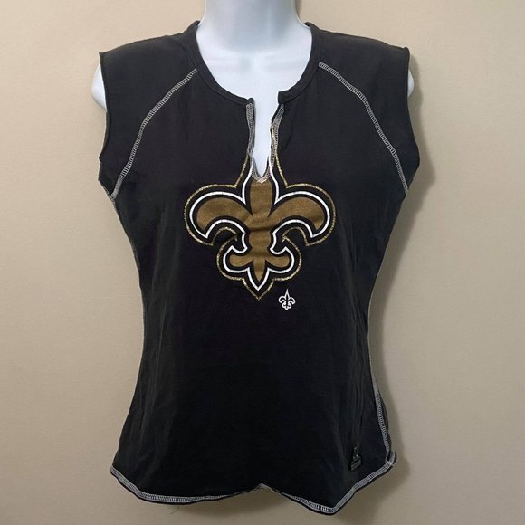 Reebok Tops - Reebok NFL New Orleans Saints Dark Gray Women's Sleeveless Shirt size Large